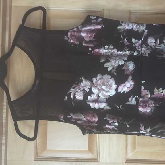 Maurice's black dress with floral detail - Picture 2 of 4